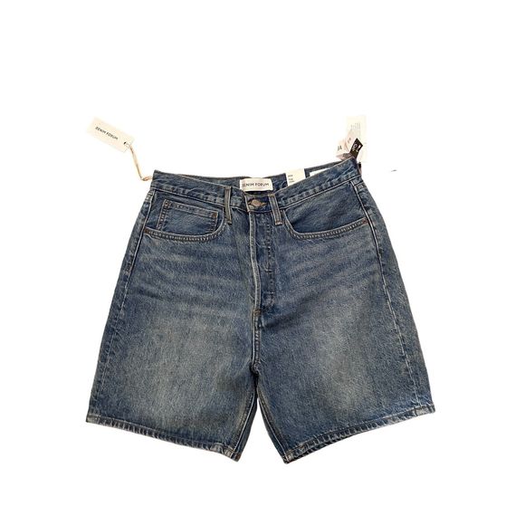 Aritzia Denim Forum The Joni Loose Shorts Size 30 Picture This Bleu 6"Inseam - Picture 1 of 5